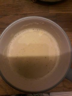 A picture of Delicious creamy coffee.