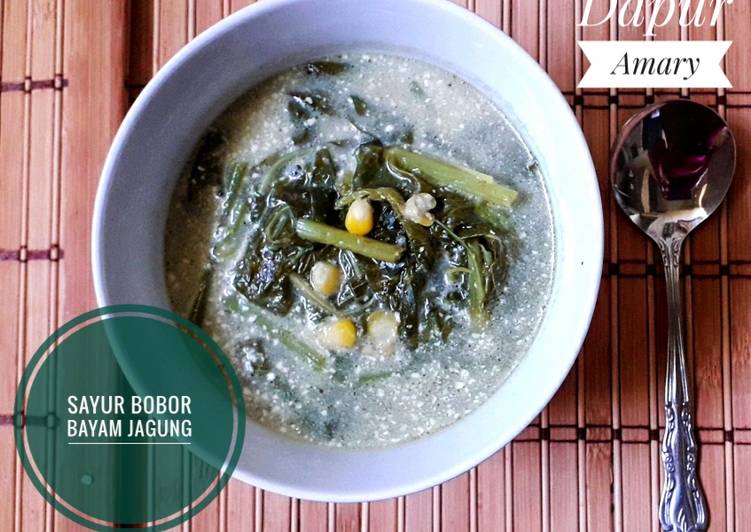 Resep Sayur Bobor Bayam 🌿Jagung 🌽 yang Enak Banget