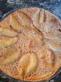 Tarta invertida de manzana y avena