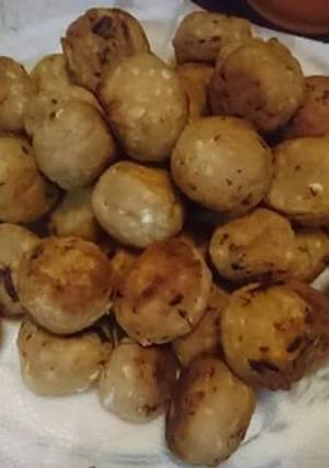 Una foto de Takoyakis caseros