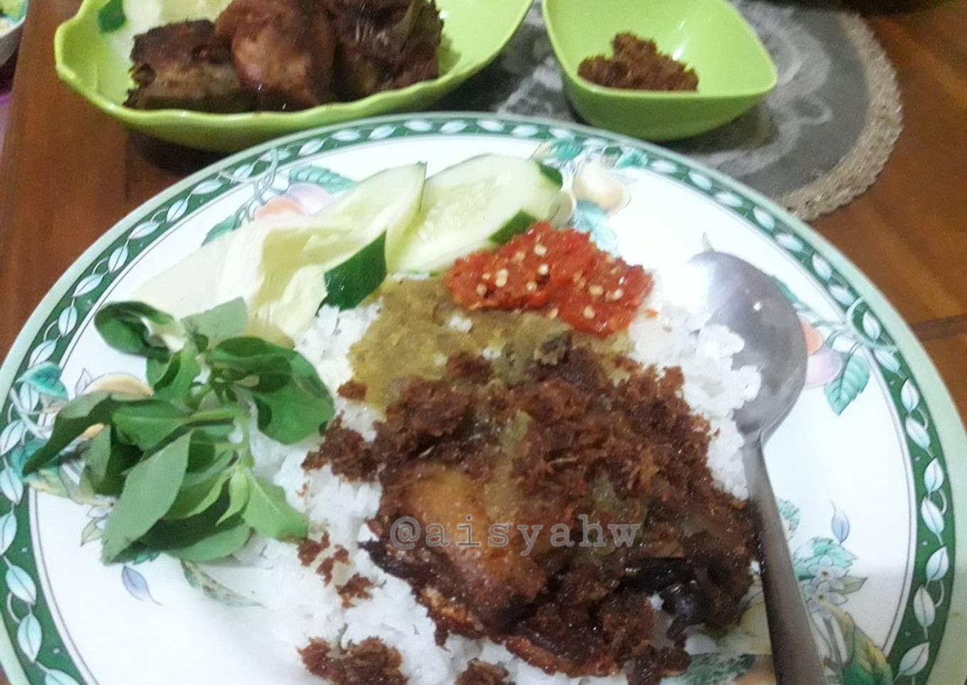 Sego bebek sambel korek