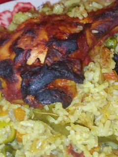 صورة لوصفة أرز بالخضر