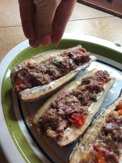 Una foto de Berenjenas rellenas