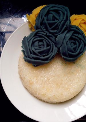 Hình của món Bánh xôi hoa đậu.