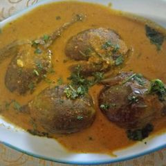 A picture of Brinjal curry.