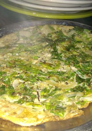 Una foto de Omelette de lechuga super saludable👍👍❣️❣️