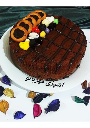 عکسی از دستور کیک شیر شکلاتی