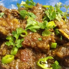 A picture of Dhaba mutton karhai.
