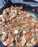 Champiñones a la mexicana para relleno de quesadillas