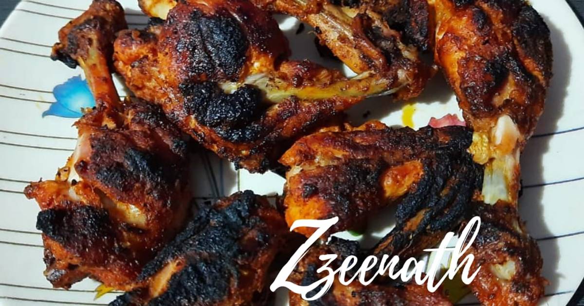 Charcoal Grilled Tandoori Chicken Recipe By Zmaa Cookpad
