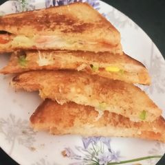A picture of Vegetable bread toast.