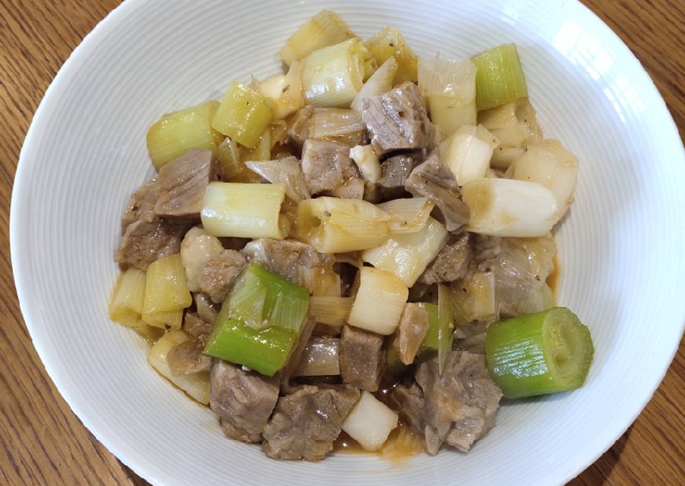 Beef in Leeks
