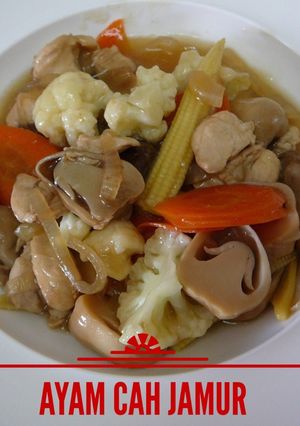 Foto resep Ayam Cah Jamur