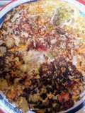 Tortilla con verdura, papa, atún, queso parmesano sin harina