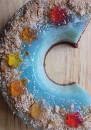 Foto resep Puding Lapis (Coklat & Lumut Kembang Telang) -ceritanya pantai-