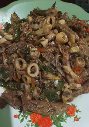 Foto resep Cumi Ikan Asin Cabe Ijo