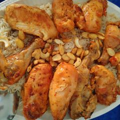 A picture of Chicken with rice.