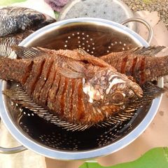 A picture of Deep fried fish.