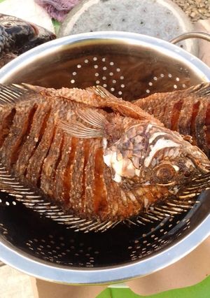 A picture of Deep fried fish.