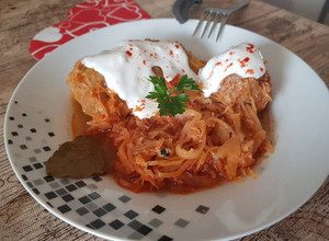 Újévi töltött káposzta egyszerűen recept fotója