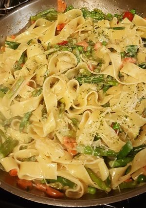 A picture of Pasta Primavera.