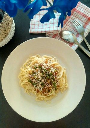 Foto resep Spaghetti Saus Udang Ebi