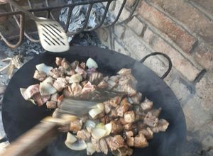 Una foto de Trozos de carne al disco de arado
