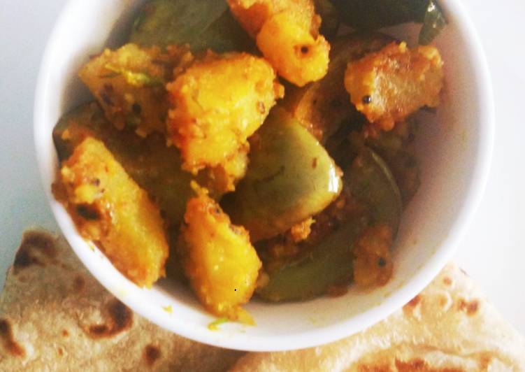 Easiest Way to Make Ultimate Potato-Brinjal sabji