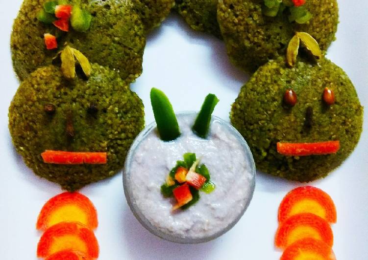 Recipe: Appetizing Daliya Spinach Idli