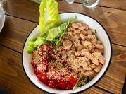 Una foto de comida saludable para adelgazar con zapallito