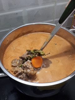 A picture of Beef Stew with Green Peppercorns.
