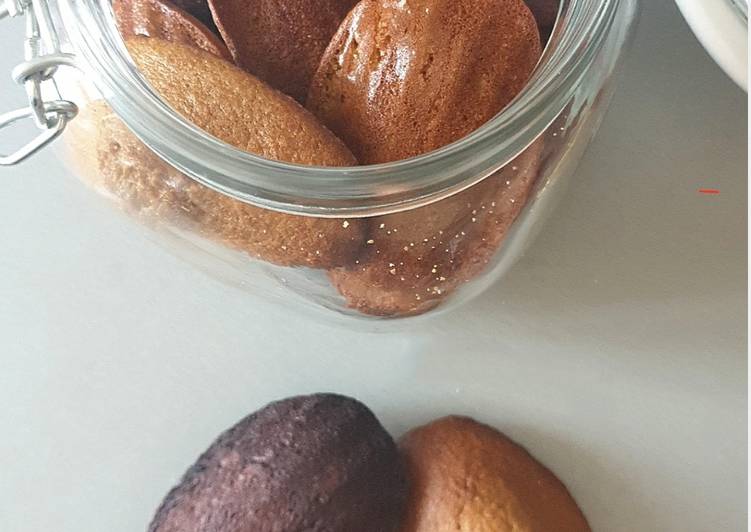 La Recette Pas à Pas Madeleines nature et tout choco