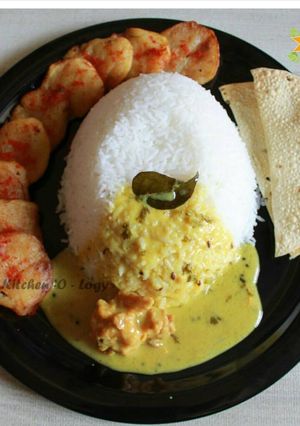 A picture of Pakoda Kadhi.