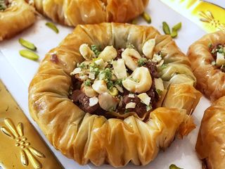 بقلاوة عش البلبل بالشوكولاتة 🍫