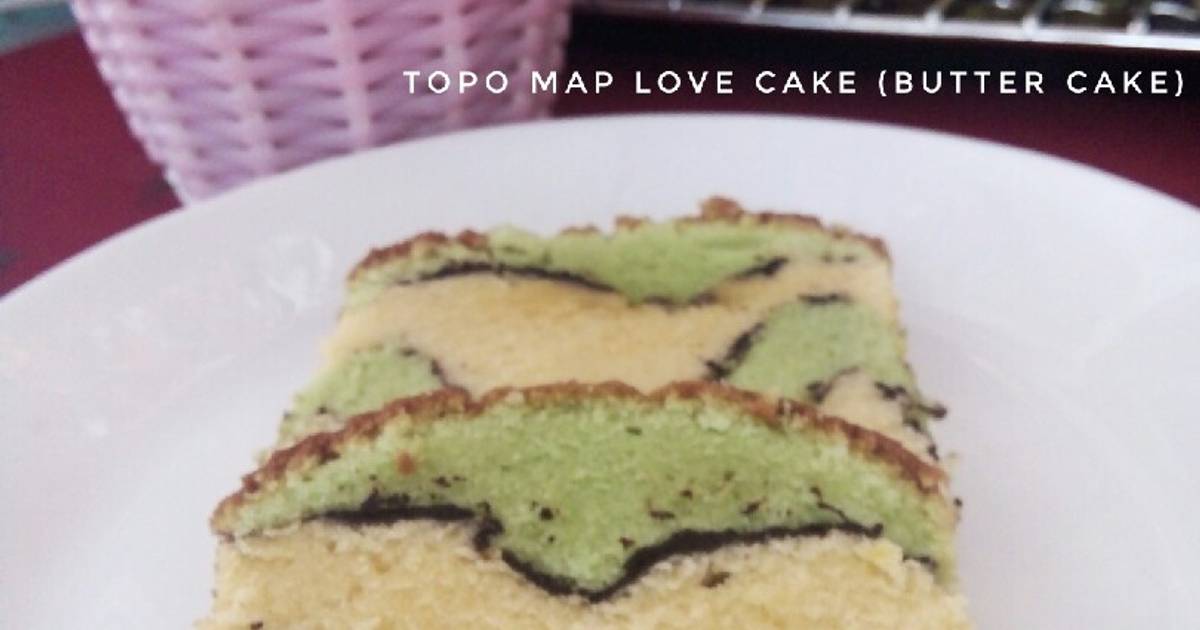 Resep TOPO MAP LOVE CAKE Butter Cake Oleh Icka Priantina Cookpad