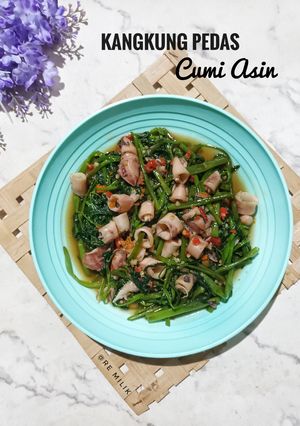 Foto resep 659. Kangkung Pedas Cumi Asin