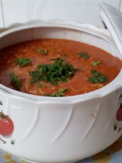 عکسی از دستور سوپ ورمیشل و قارچ مجلسی