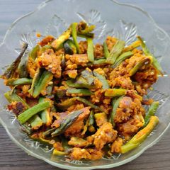 A picture of Besani bhindi fry.