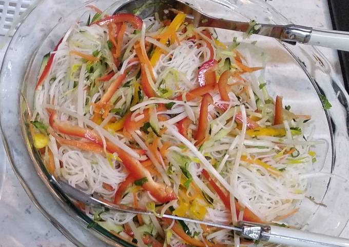 Steps to Prepare Super Quick Homemade Summer rice vermicelli salad