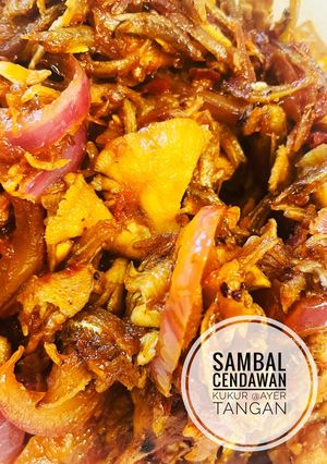 A picture of Sambal Cendawan Kukur Udang Geragau (Wild Splitgill Mushroom with small shrimp 🦐 Sambal).