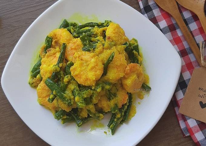 Resep Udang Kacang Panjang Bumbu Kuning Anti Gagal