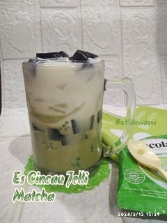 Foto resep *Es Cincau Jelli Matcha*