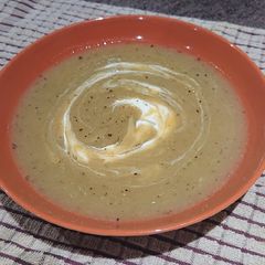 A picture of Slow Cooker Leek and Potato Soup.