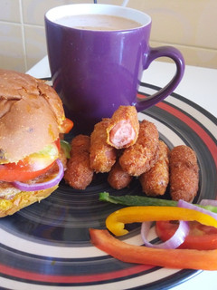 A picture of Breakfast fit for a king.