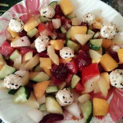 A picture of Healthy fruits cheesy salad.