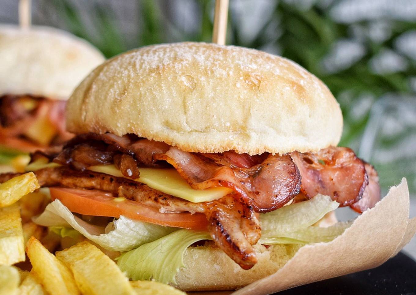 Hamburguesa de Lomo al grill y Bacon 🥓