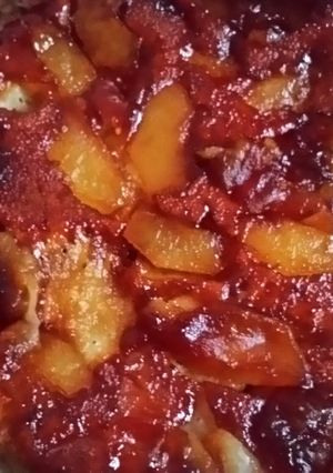 Una foto de Torta de manzana invertida