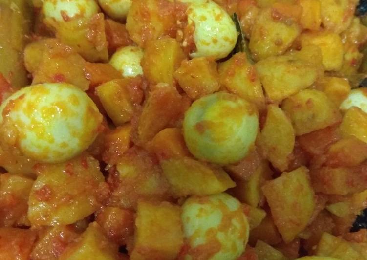 Resep Sambel goreng kentang telur puyuh dan wortel, Enak