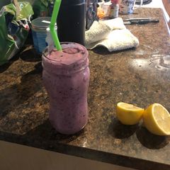 A picture of Blueberry smoothie time!.