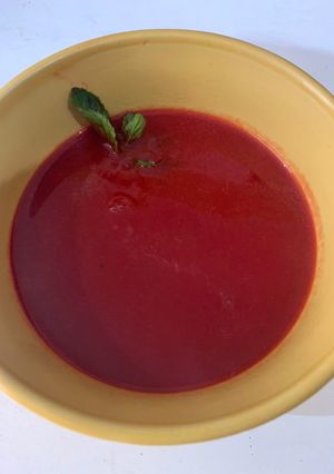 Una foto de Crema de betarraga